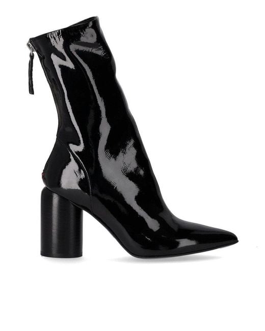 Halmanera Black Roxy Heeled Ankle Boot