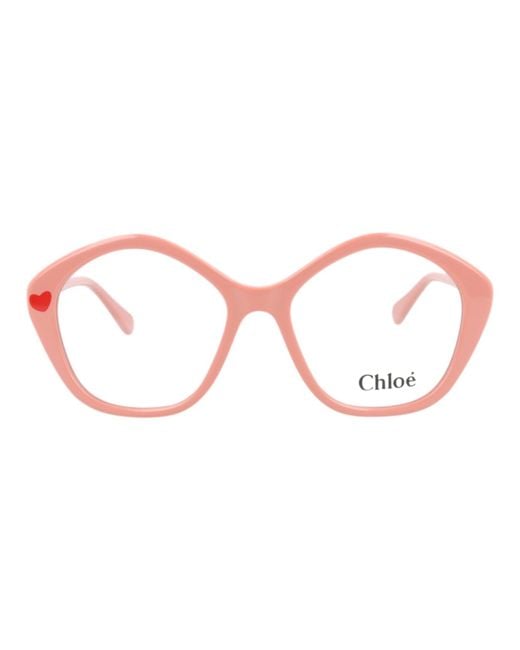 Chloé Pink Square-Frame Acetate Optical Frames