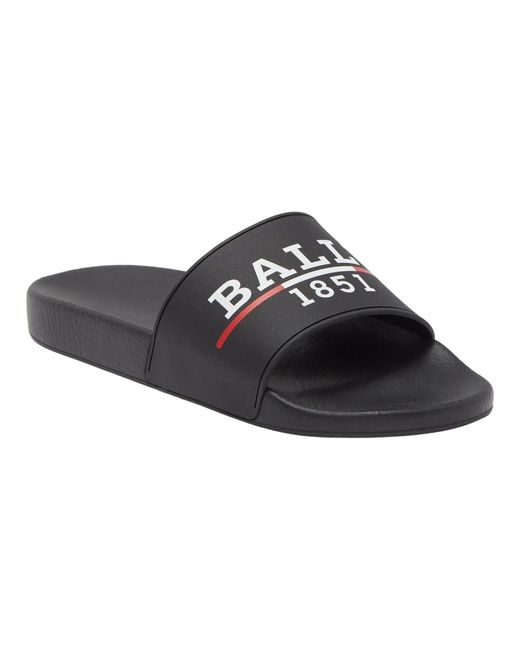 Bally Black Samuel 6238702 Rubber Pool Slide Sandals for men