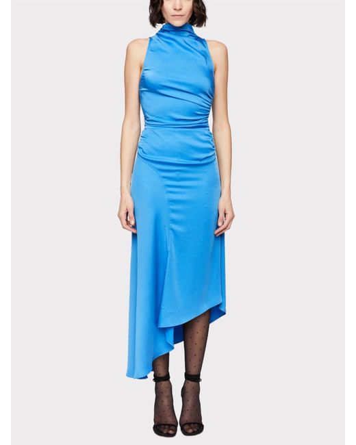 A.L.C. Blue iggy Satin Midi Dress