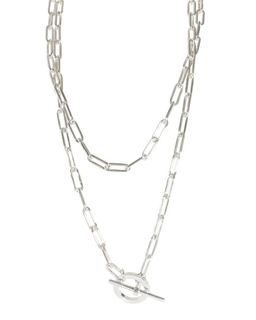 Hermès White toggle Link Chain Necklace