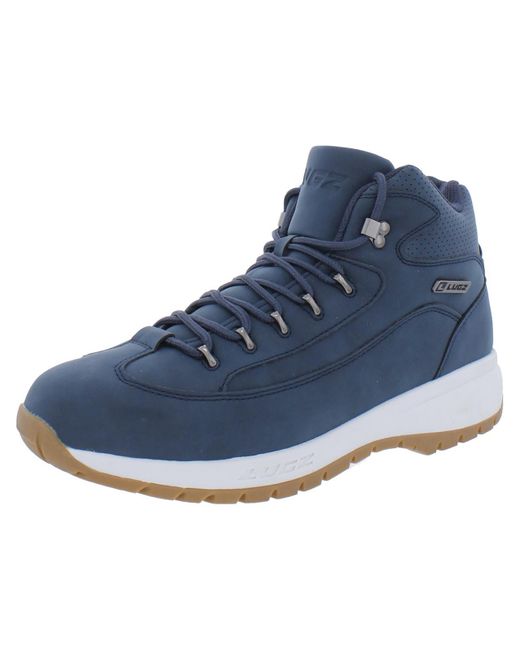 Lugz Rapid Faux Leather Cold Weather Combat & Laceup Boots in Blue for