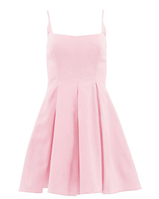 Staud Pink Cotton Jolie Mini Dress