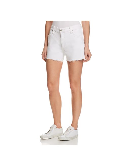 Joe's Jeans White The Lover Mid-rise Boyfriend Denim Shorts