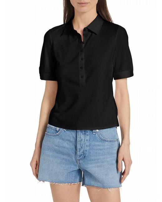 Rag & Bone Black Ribbed Mix Media