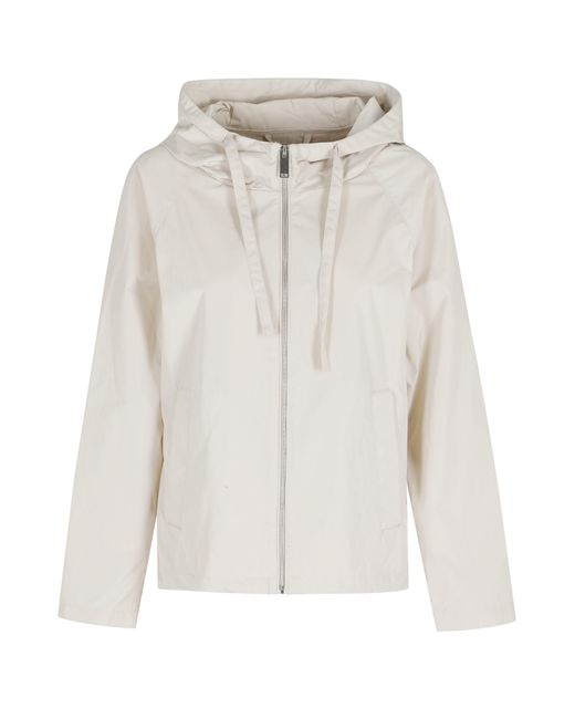 OOF WEAR White Cream Memory Hooded Drawstring Polyester Jacket