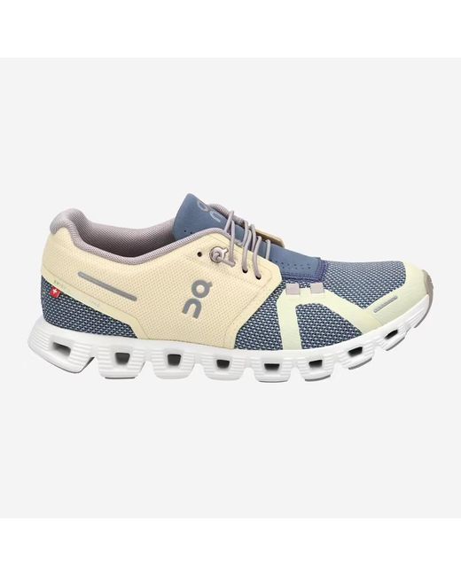 On Shoes Blue Cloud 5 Combo 79-98349 Sneaker Ray Metal Slip- Running Shoes