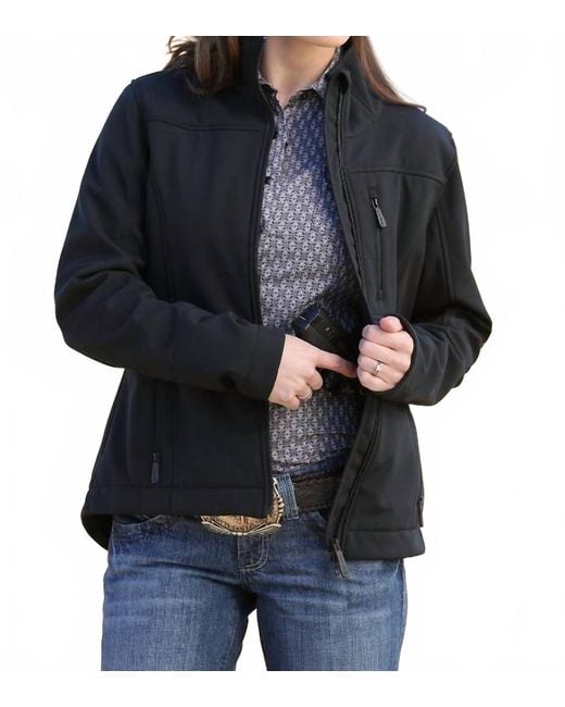 Cinch Black Conceal Carry Softshell Bonded Jacket