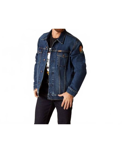 Ariat Blue Sendero Trucker Jacket for men