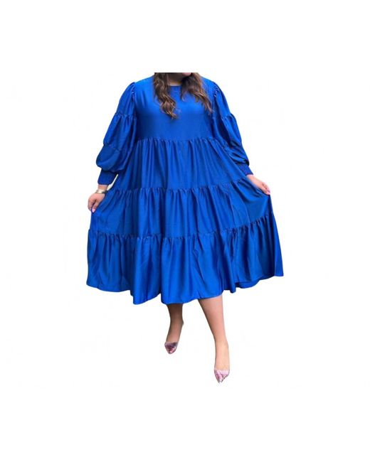 SWUUN Women's Blue Ethereal Midi Dress
