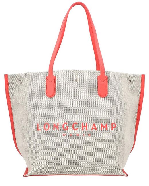 Longchamp Pink Essential Large Canvas Tote