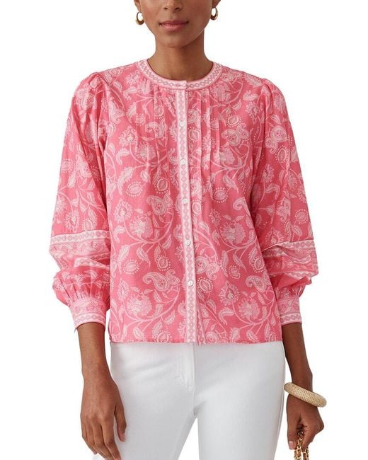 J.McLaughlin Red Gisella Blouse