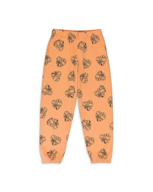 Supreme Orange Peach Heart Pants for men