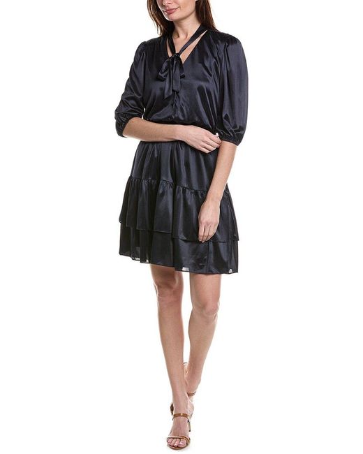 Nanette Lepore Black Molly Shine Mini Dress