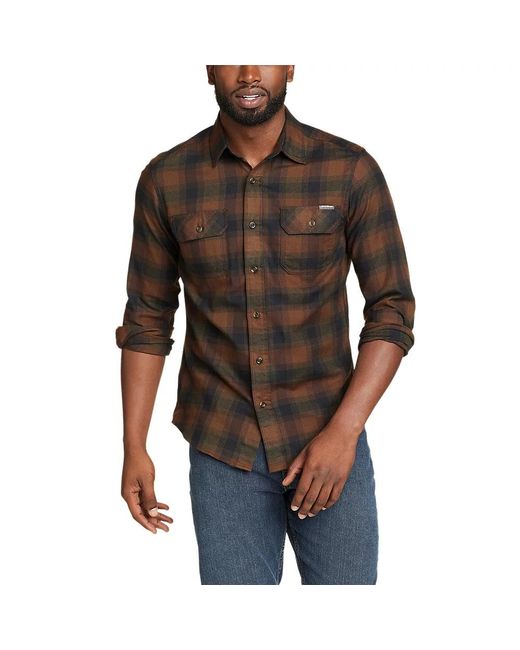 Eddie Bauer Black Excavation Flannel Shirt - Pattern for men
