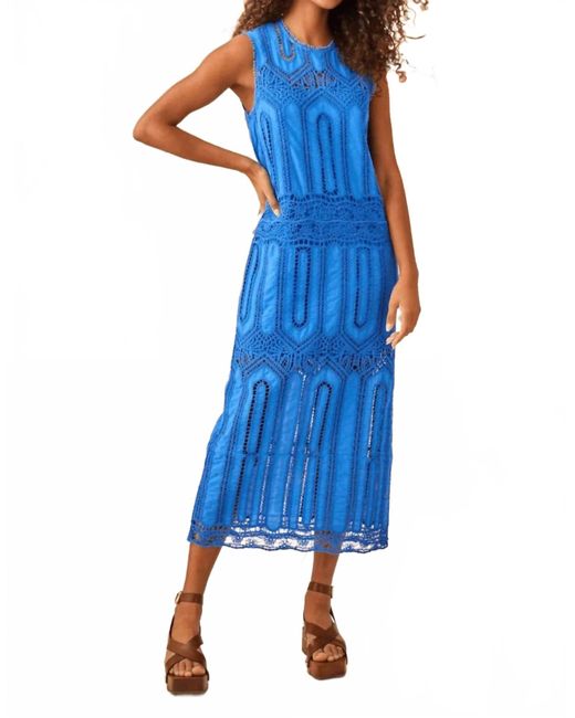 Hunter Bell Blue Stowe Midi Dress