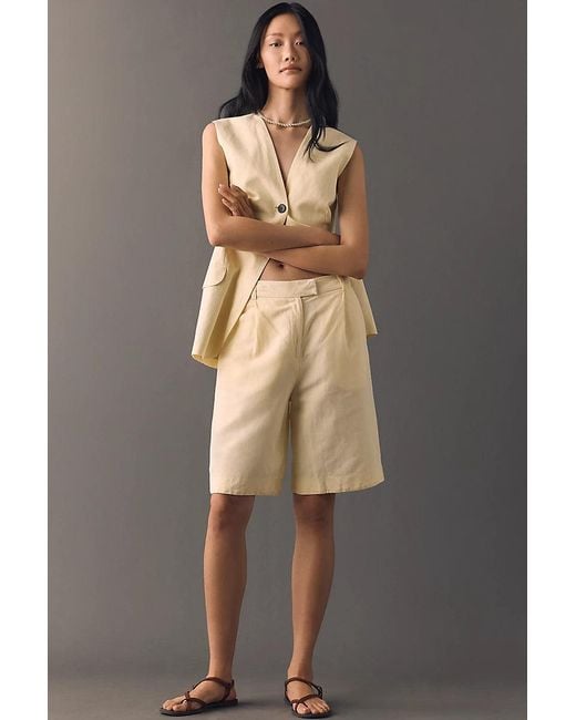 ALIGNE Gray Blake Linen Shorts