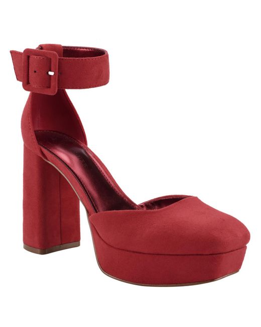 Marc Fisher Red Naina2 Faux Suede Pumps