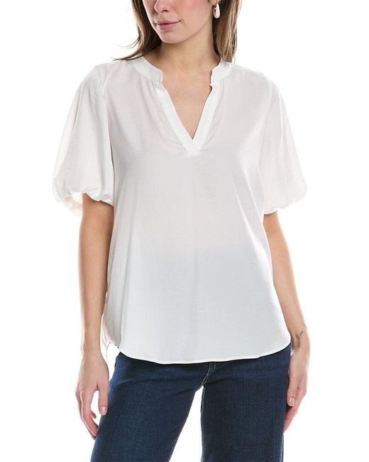 Vince Camuto White Puff Sleeve Blouse