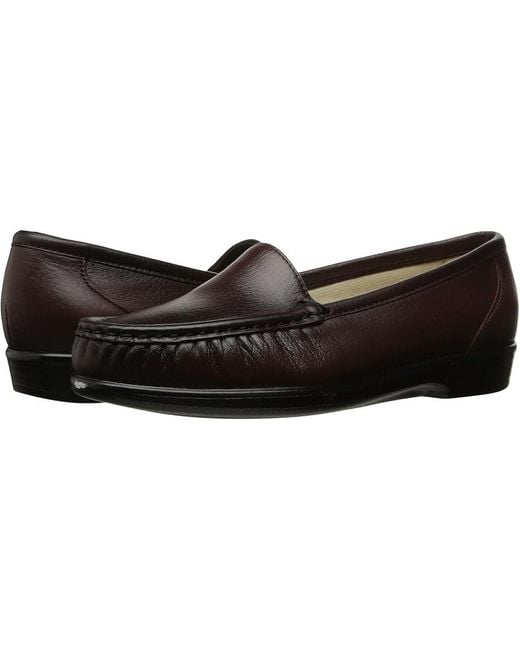 SAS Black Simplify 1550-153 Loafer 5 Antique Wine Leather Comfort Shoes Khd2321