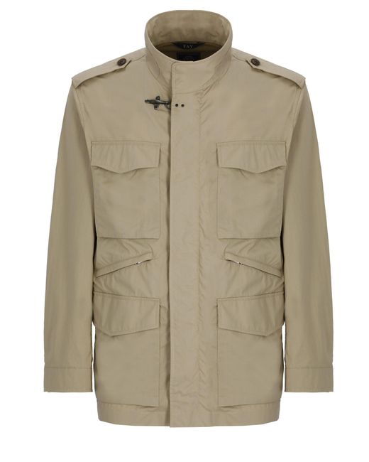 Fay Natural Field Hook-Fastening Jacket for men