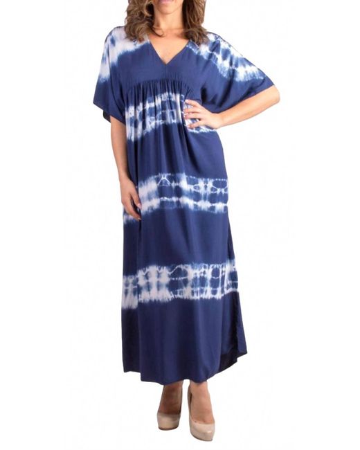 Gigi Moda Blue Novella Empire Dress