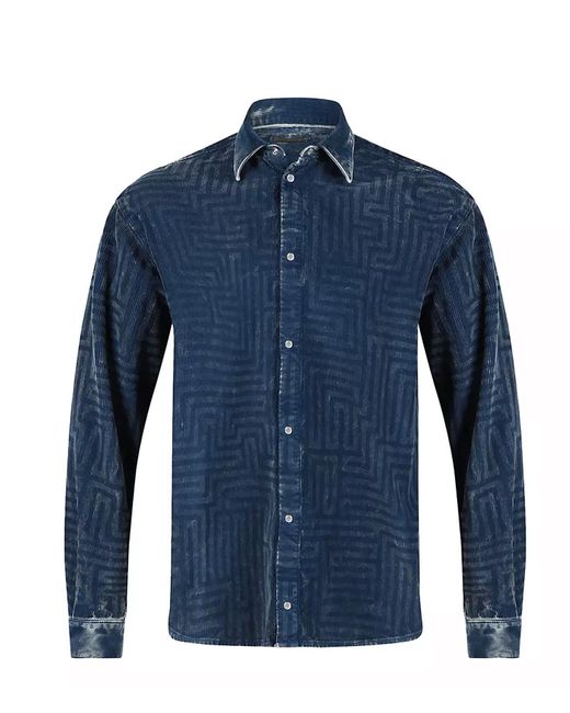 RTA Blue Corduroy Shirt for men