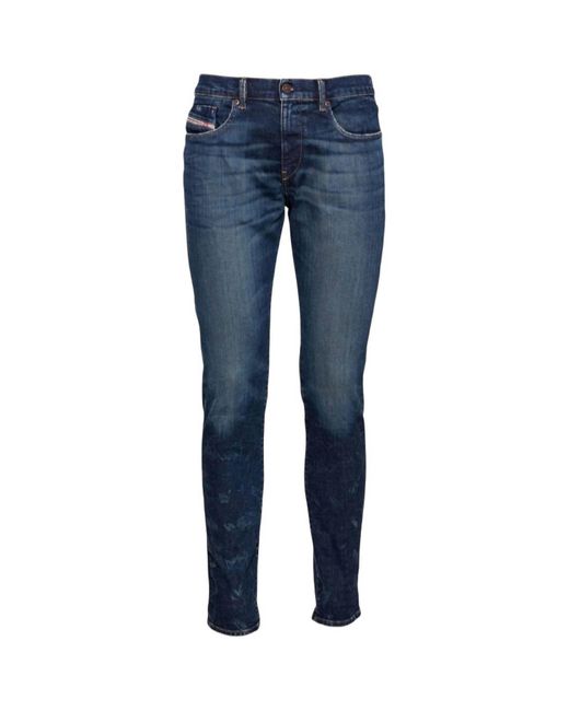 DIESEL Blue D-Strukt Slim Fit Denim Jeans for men