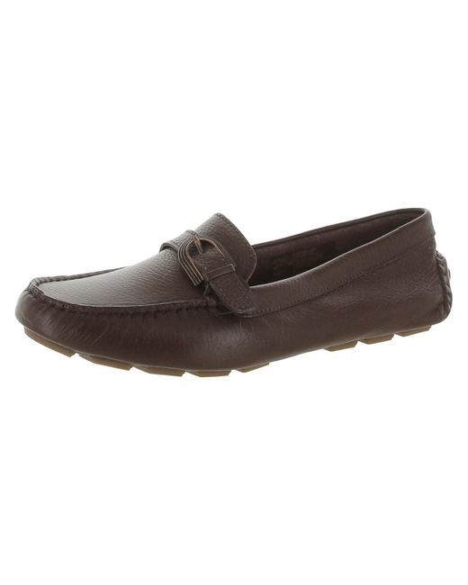 Rockport Brown Bayview Rib Loafer Leather Loafers