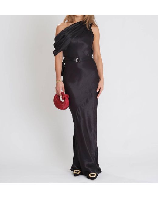 Karina Grimaldi Black Angelique Midi Dress