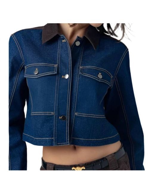 Sundays Blue Klea Button Front Jacket