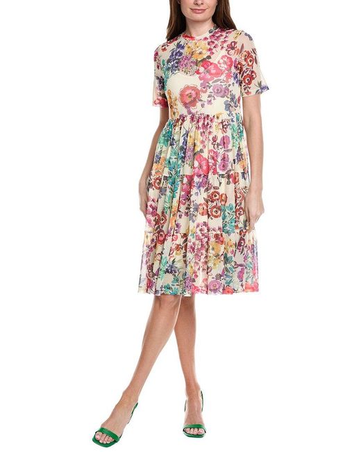 johnny was mesh dress Tee Yvessa Blue this dress boasts an empire waist with a single tiered skirt for the perfect blend of style and comfort JOHNNY WAS Papillon Embroidered Mesh
