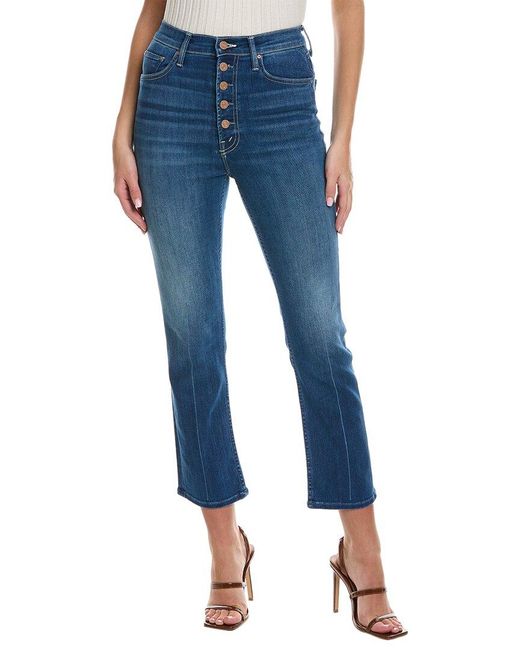 Mother Blue Denim The Pixie Rider Ankle Taxi! Jean