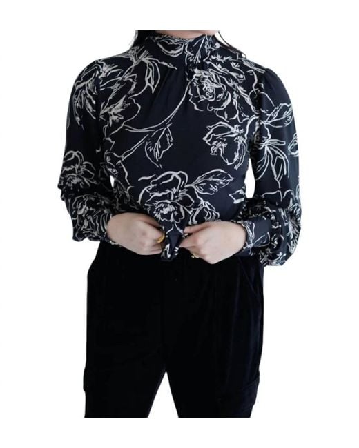 Sanctuary Black On The Spot Blouse Rose Stencil