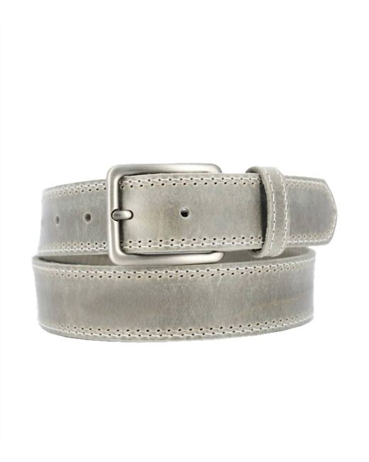 Remo Tulliani Gray Roth Premium Italian Leather Belt for men