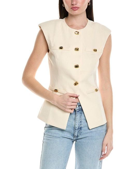 Seraphin White Woven Jacket