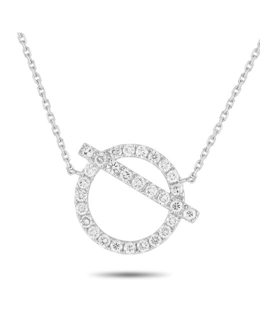 Non-Branded Metallic Lb Exclusive 18k Gold 0.62ct Diamond Necklace Ank-17871