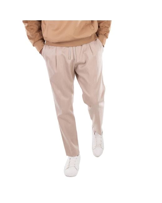 Boss Natural Drawstring Trousers for men