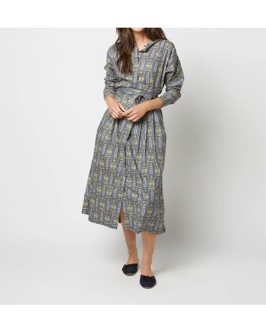 ANN MASHBURN Gray Kimono Shirtwaist Dress