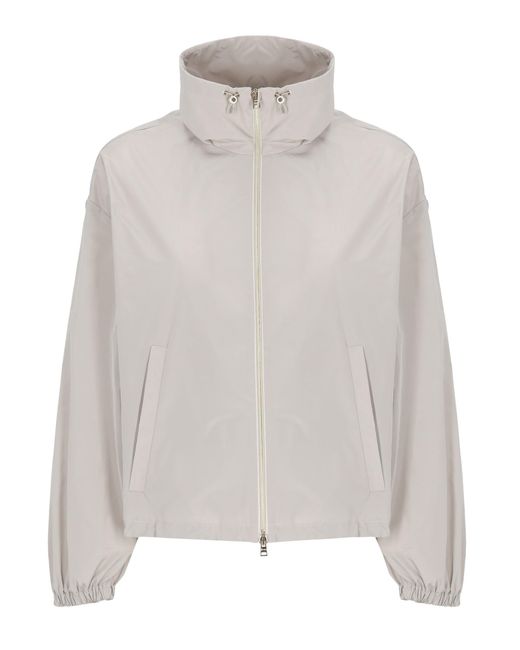 Herno White Taffeta Hooded Jacket
