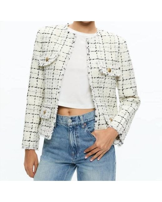 Alice + Olivia White Dumont Jacket