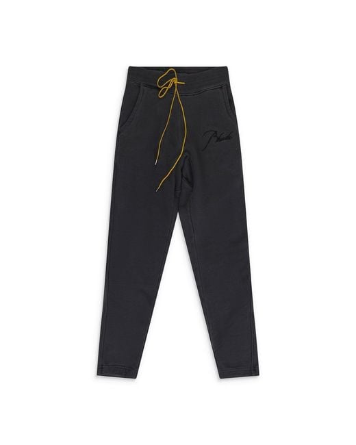Rhude Black Script Logo Sweatpants for men
