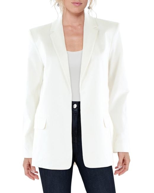 Calvin Klein White Work Wear Business Open-front Blazer
