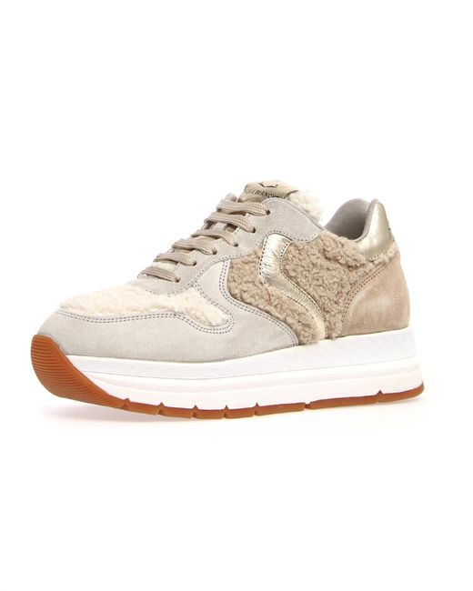 Voile Blanche White Maran Suede Wool Sneakers