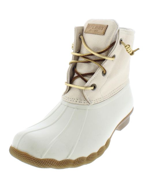 Sperry Top-Sider Natural Saltwater Metallic Canvas Pac Boots
