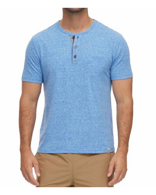 Flag & Anthem Blue Biscoe Snowy Stripe Crewneck Tee for men