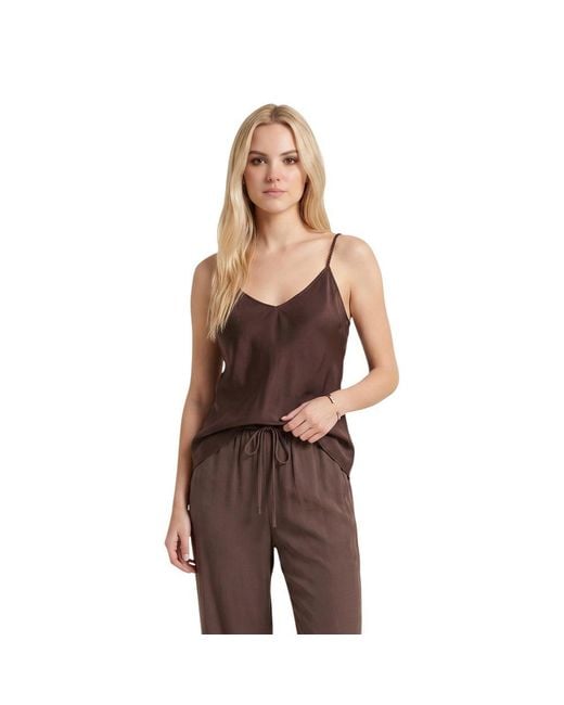 ONLY Brown Viscose Top