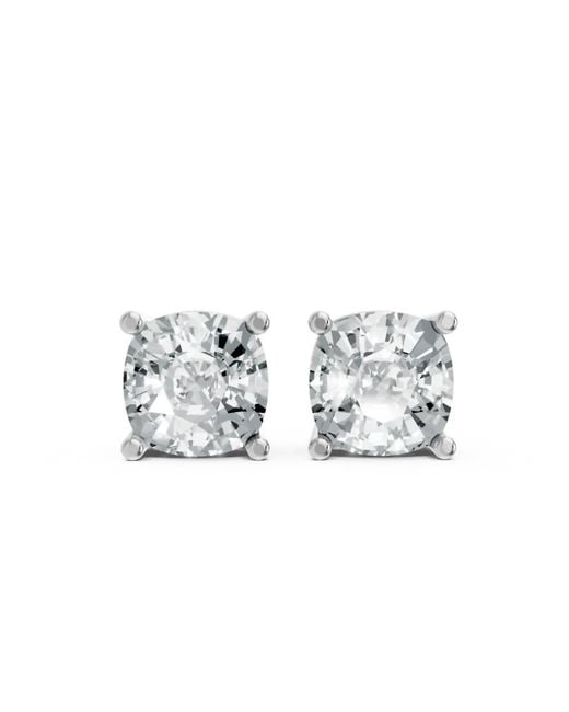 AAMIAA White Cushion Shape 4 Prong Push Back Studs