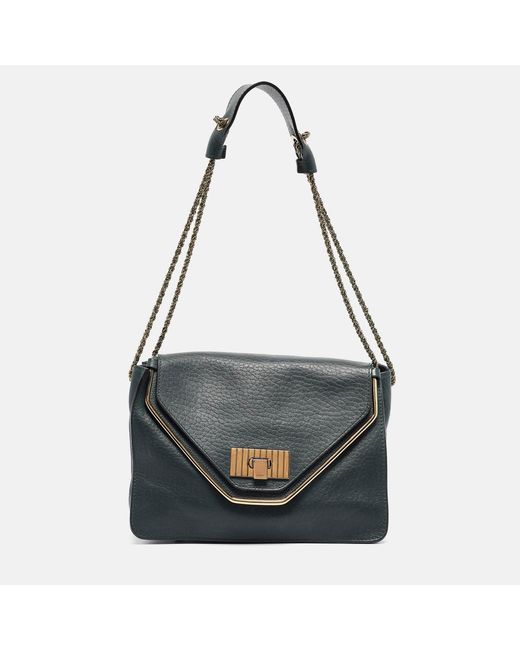 Chloé Black Leather Medium Sally Shoulder Bag