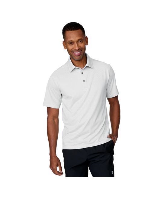 Free Country White Tech Pique Polo Shirt for men